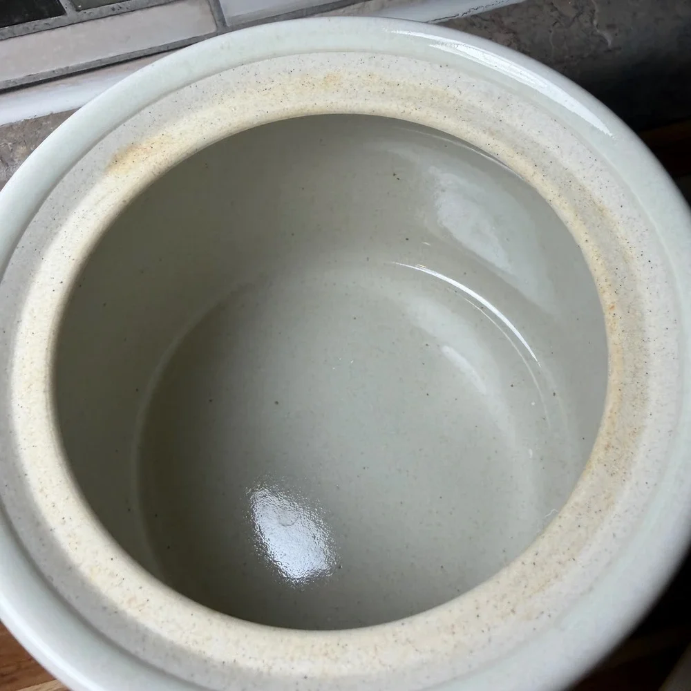 Vintage Otagiri Petite Rose Japan Stoneware Bowl & Lidded Crock Set Hand Crafted